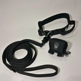 1.5" Tactical Collar + Leash + Dispenser Set - Black
