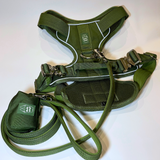 Heavy-Duty Harness + Leash + Dispenser - Cactus Green Set