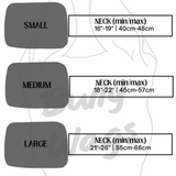 1.5-inch tactical dog collar size chart showing sizing information and measurement instructions for selecting the correct collar size.