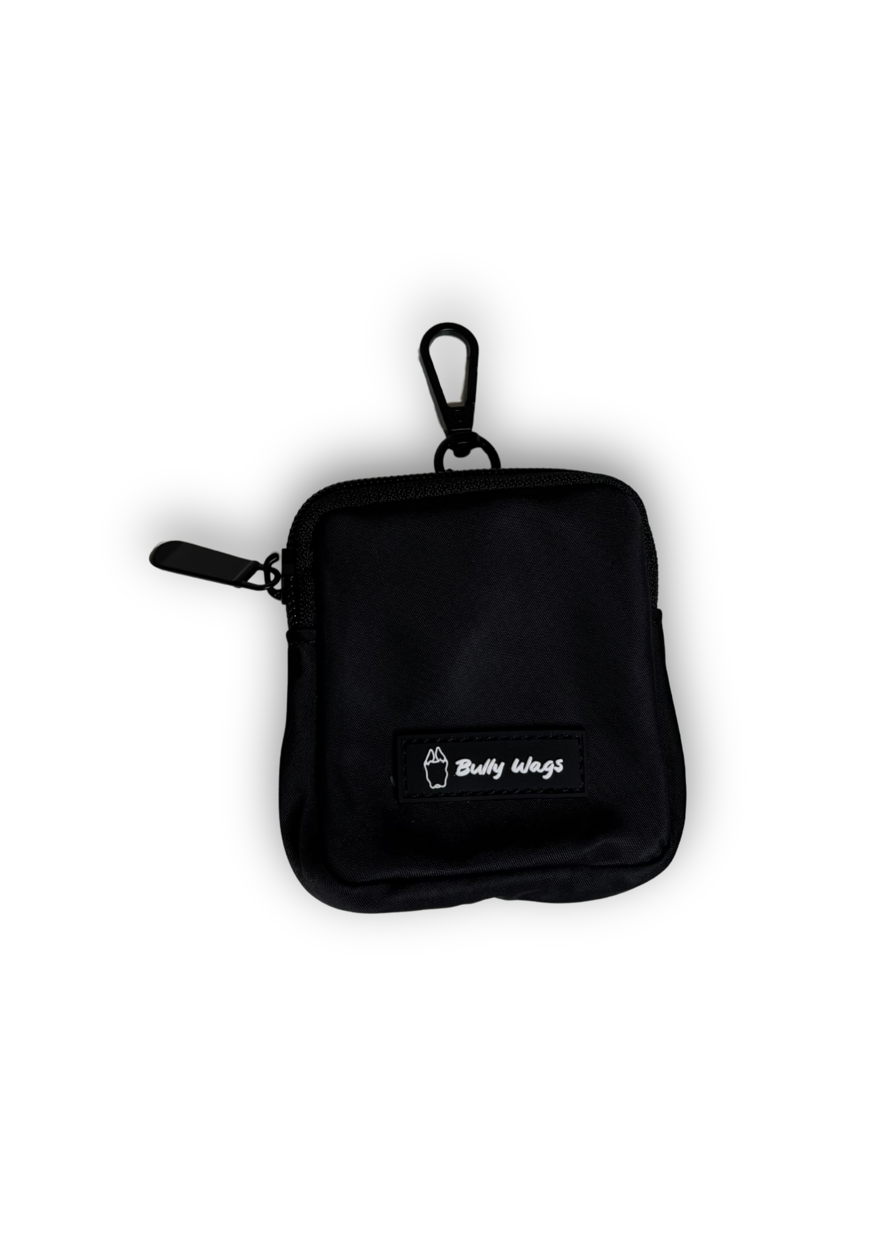 Black Bully Wags accessory pouch featuring the Bully Wags logo on a white background.