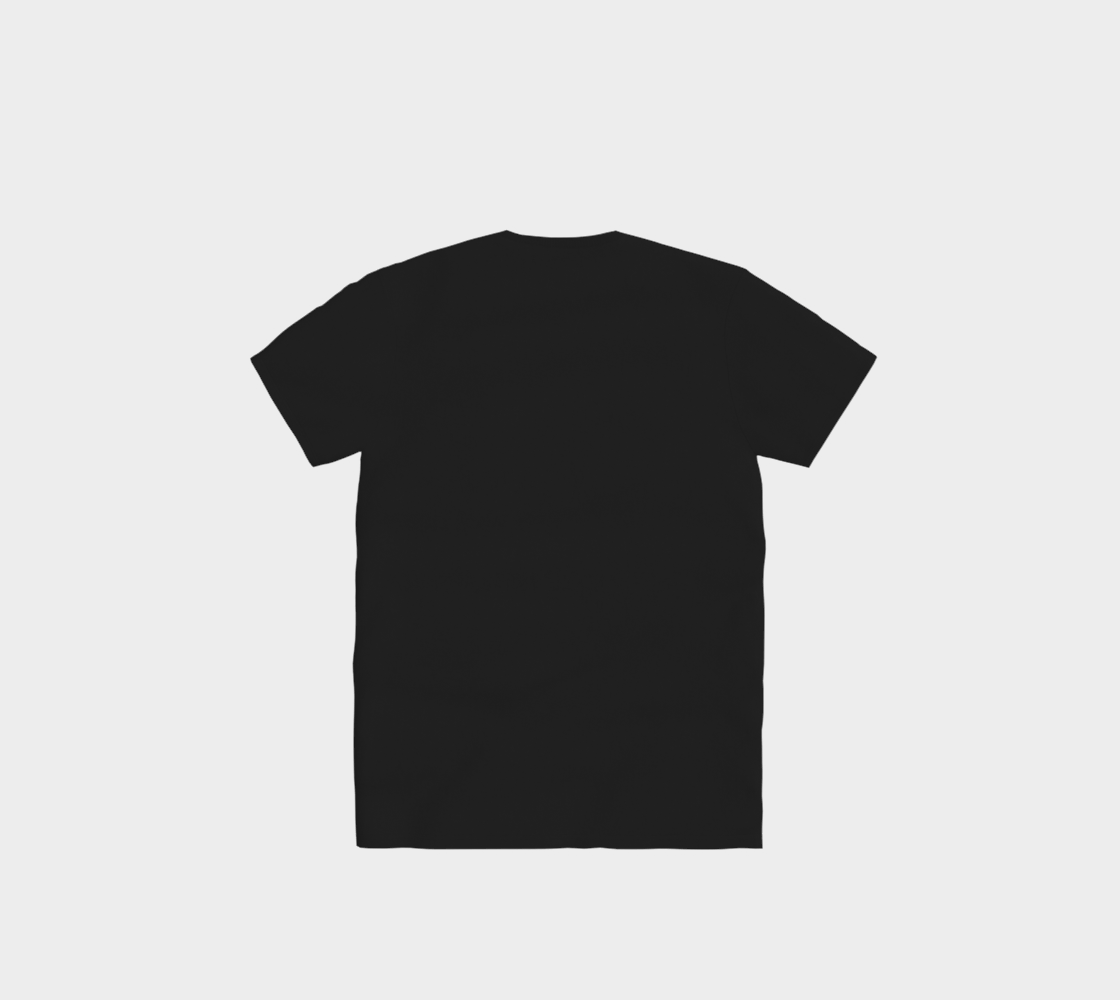 Black Bully Wags t-shirt displayed on a light gray background.